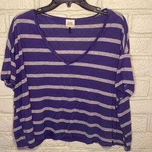 COS Purple Striped Women's Top